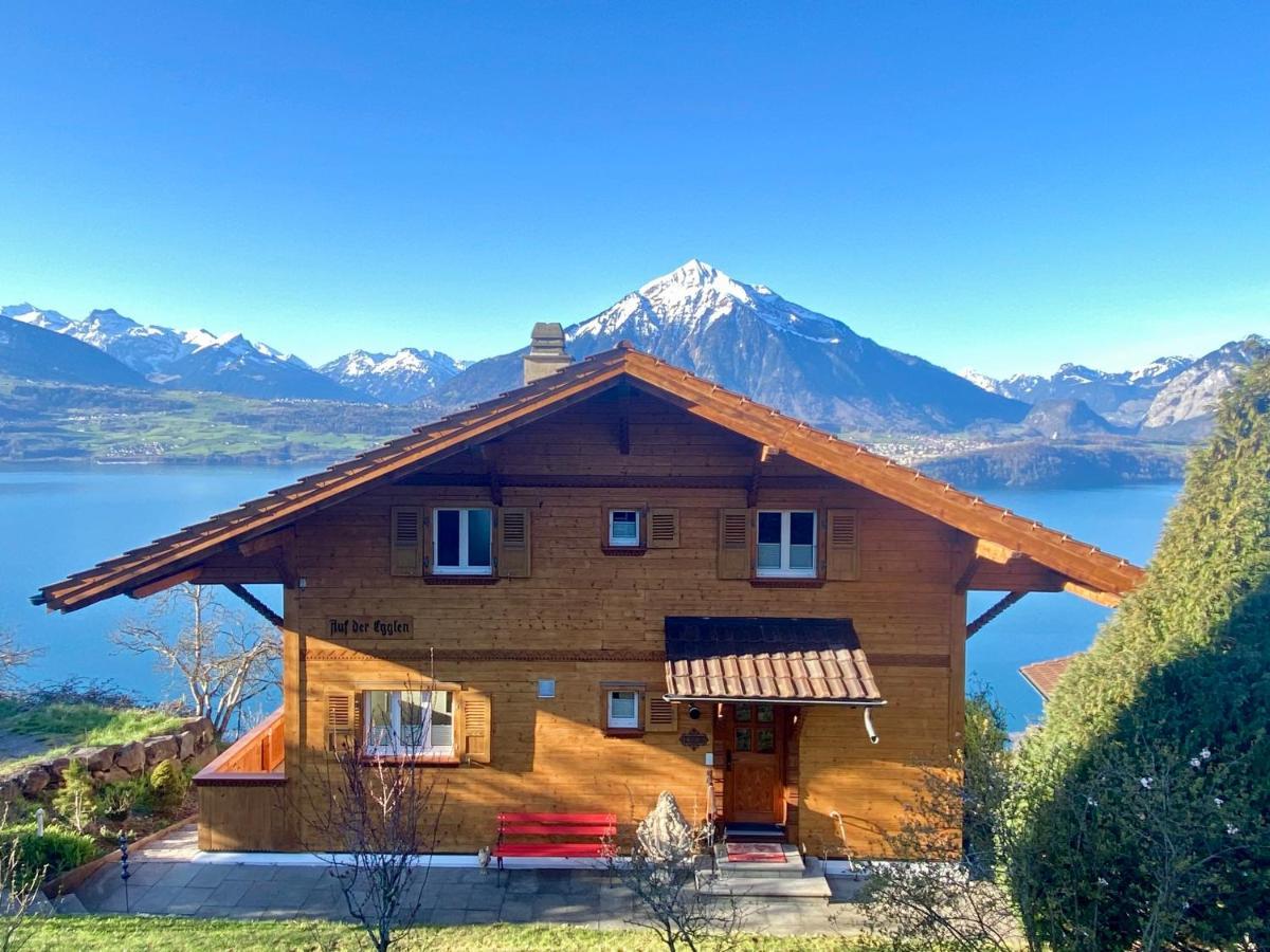 Chalet Egglen "Typical Swiss House, Best Views, Private Jacuzzi" سيغريسويل المظهر الخارجي الصورة